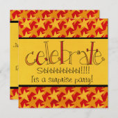 Uitnodiging voor verrassingspartij (Voorkant / Achterkant)