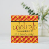 Uitnodiging voor verrassingspartij (Staand voorkant)