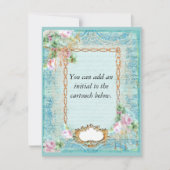 Uitnodiging voor Versailles Pink Roses (Voorkant)