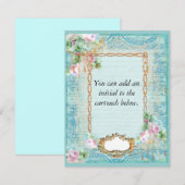 Uitnodiging voor Versailles Pink Roses (Voorkant / Achterkant)