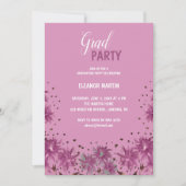 Uitnodiging voor verse Lila Paarse wilde bloemen (Voorkant)