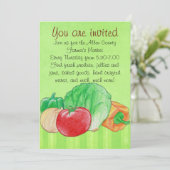 Uitnodiging voor verse producten (Staand voorkant)