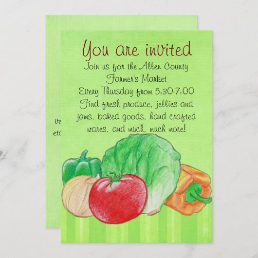 Uitnodiging voor verse producten (Voorkant / Achterkant)