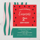 Uitnodiging voor verse watermeloen (Voorkant / Achterkant)