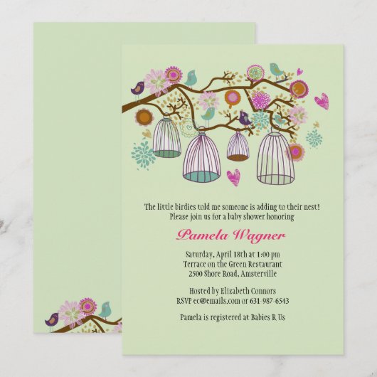 Uitnodiging voor verzadigde vrienden (Mint) (Voorkant / Achterkant)