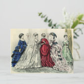  uitnodiging voor Victoriaans bruiloft (Staand voorkant)