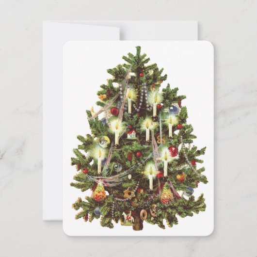  uitnodiging voor Victoriaans kerstboomfeestdagen (Voorkant)