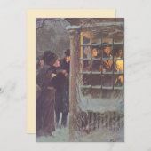 uitnodiging voor Victoriaans kerstfeestdagen (Voorkant / Achterkant)