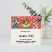  uitnodiging voor Victoriaans kerstfeestdagen (Staand voorkant)