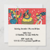  uitnodiging voor Victoriaans kerstfeestdagen (Achterkant)