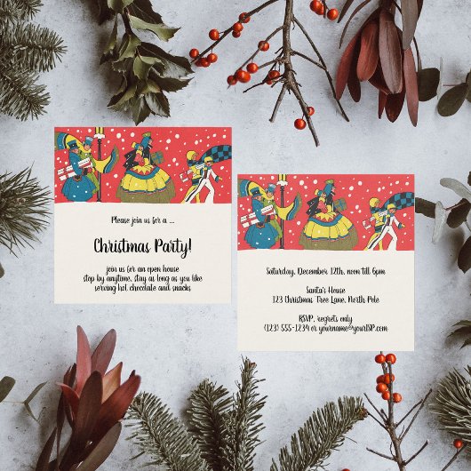  uitnodiging voor Victoriaans kerstfeestdagen