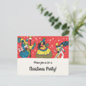  uitnodiging voor Victoriaans kerstfeestdagen (Staand voorkant)