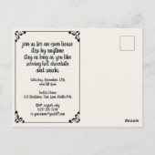 uitnodiging voor Victoriaans kerstfeestdagen (Achterkant)