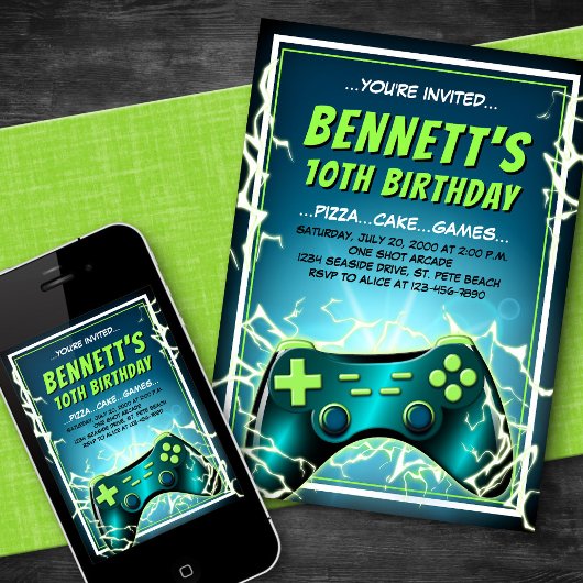 Uitnodiging voor videogamecontroller