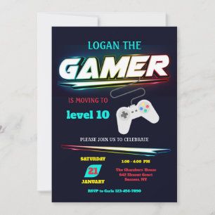Uitnodiging voor videogamefeestje