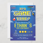 Uitnodiging voor videogames, gamer party, videogam (Voorkant)