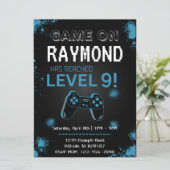 Uitnodiging voor videospellen bewerken (Staand voorkant)