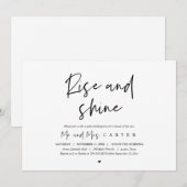 Uitnodiging voor viering na het huwelijk, 'Rise an (Voorkant / Achterkant)