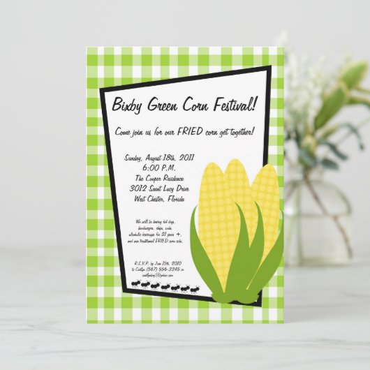 Uitnodiging voor viering van het festival van Picn (Staand voorkant)