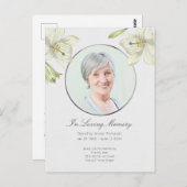 Uitnodiging voor viering van het leven met foto en (Voorkant / Achterkant)