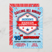 Uitnodiging voor viering van strijder- en verjaard (Voorkant / Achterkant)