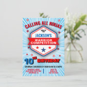 Uitnodiging voor viering van strijder- en verjaard (Staand voorkant)