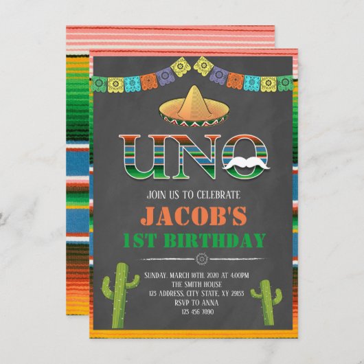 Uitnodiging voor vijf jaar (Voorkant / Achterkant)