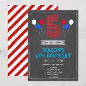 Uitnodiging voor vijf jaar (Voorkant / Achterkant)