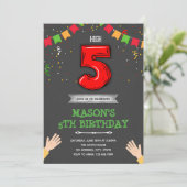 Uitnodiging voor vijf jaar (Staand voorkant)