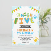 Uitnodiging voor vijf jaar (Staand voorkant)