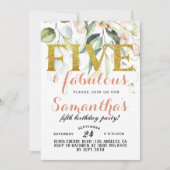 Uitnodiging voor vijf of vijf meisjes (Voorkant)