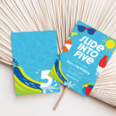 Uitnodiging voor vijfde verjaardagsfeestje met gli