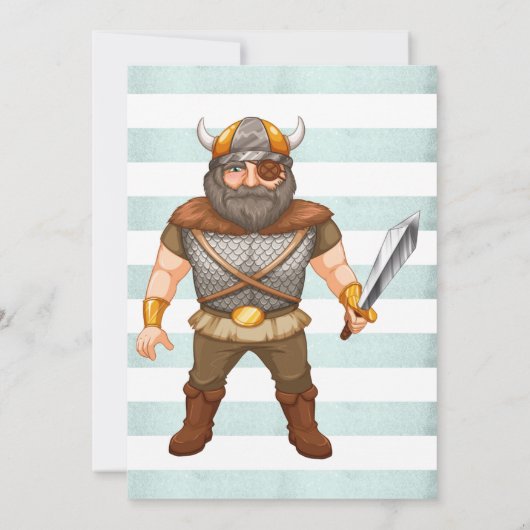 Uitnodiging voor Viking Thema Party (Achterkant)
