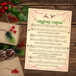 Uitnodiging voor Vintage Christmas Holiday Music S<br><div class="desc">Retro Christmas Caroling Muziekblad Vakantie Feest Muziek Kerstconcert Piano Overweging Muziek Overweging Muzieknoten</div>