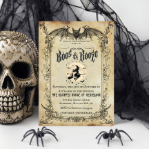 Uitnodiging voor Vintage Gotisch Halloween-feest |