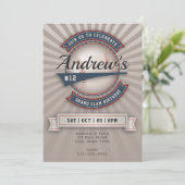 Uitnodiging voor vintage honkbal (Staand voorkant)