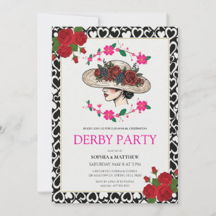 Uitnodiging voor Vintage Horse Racing Derby-feest