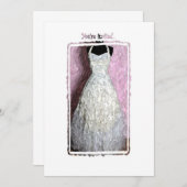 Uitnodiging voor vintage jurk (Voorkant / Achterkant)