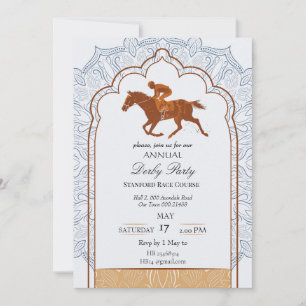 Uitnodiging voor vintage Kentucky Derby-feest met