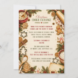 Uitnodiging voor Vintage Kerst Koekjesruil