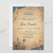 Uitnodiging voor Vintage Sketch Ramadan Iftar-dine (Voorkant)