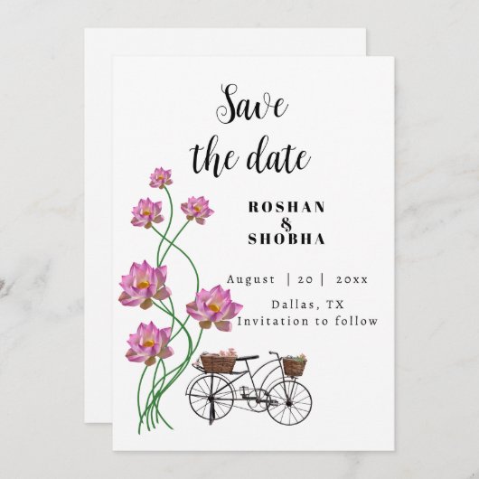 Uitnodiging voor vintage varieteit model (Voorkant / Achterkant)