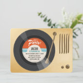  uitnodiging voor Vinyl Record Birthday Oldies (Staand voorkant)