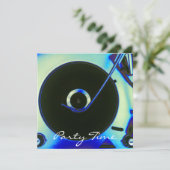 uitnodiging voor vinylplaat met retro (Staand voorkant)