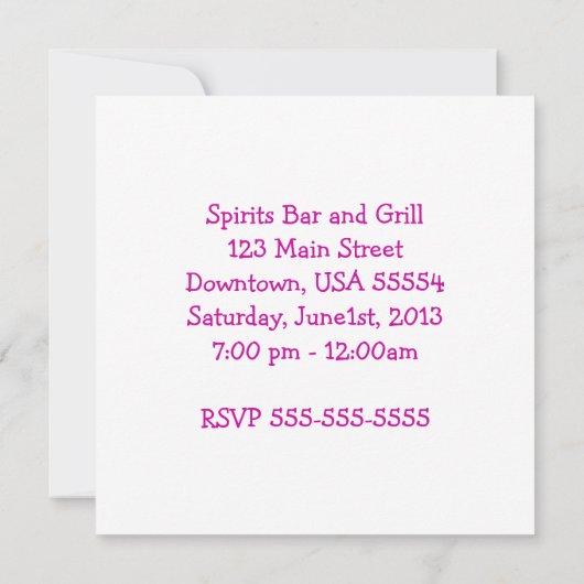  uitnodiging voor vinylplaat met retro (Achterkant)