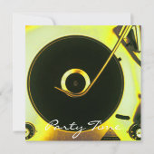  uitnodiging voor vinylplaat met retro (Voorkant)