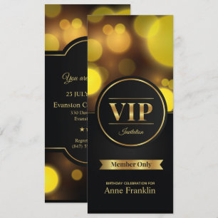 Uitnodiging voor vip-lid voor verjaardagsfeestje