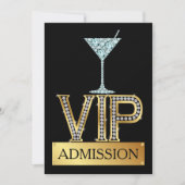 Uitnodiging voor VIP-toegang voor cocktails (Voorkant)