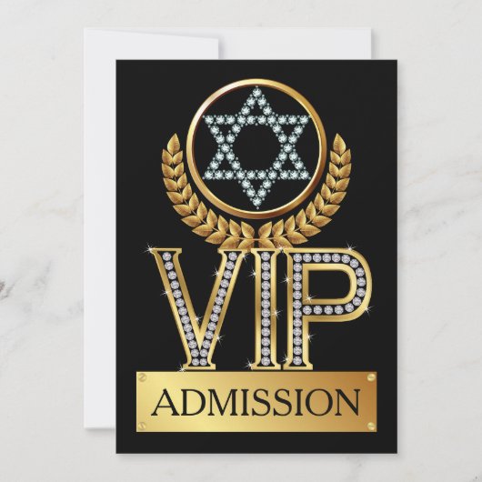Uitnodiging voor VIP-toelating Joodse Davidsster (Voorkant)