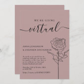 Uitnodiging voor virtuele bruiloft (Voorkant / Achterkant)